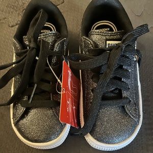 PUMA sparkly black shoes size 8 NWT